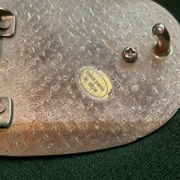 Vintage 1970s western type Belt Buckle.Metal chrome colored.